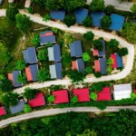 domki z lotu ptaka Silesia Camp Donji Karin