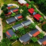 domki z lotu ptaka Silesia Camp Donji Karin